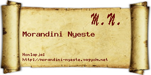 Morandini Nyeste névjegykártya